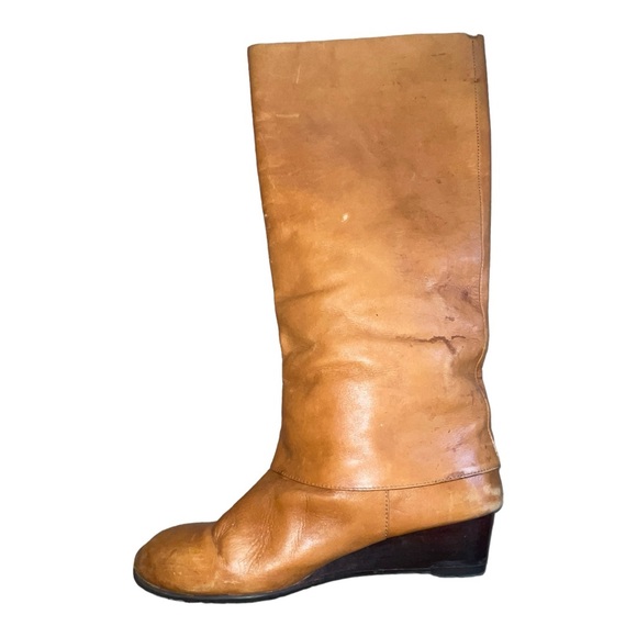 RUDSAK congac mid-calf wedge boot | size 38/7.5US | 1.5 inch heel - Picture 3 of 6